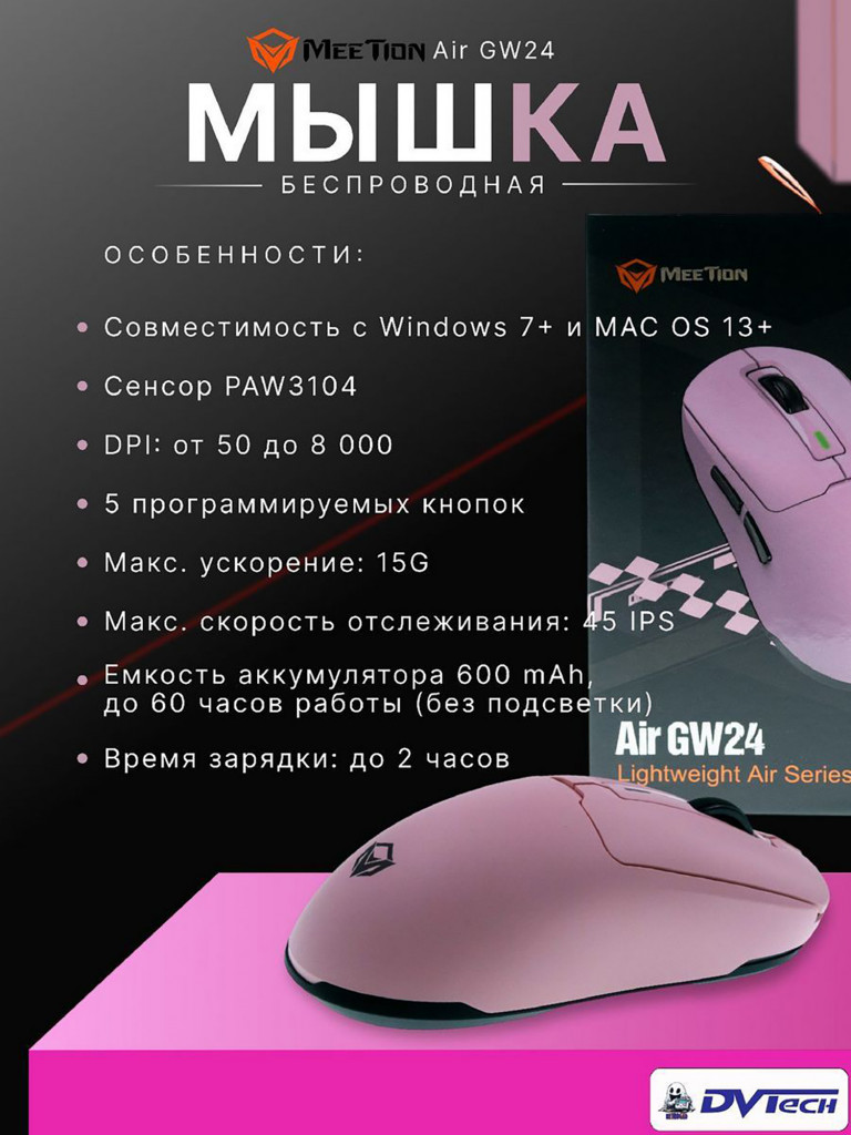 Игровая мышь MEETION GW24