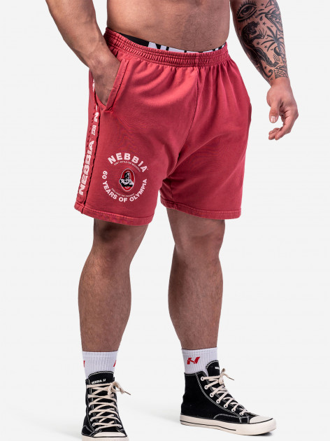 Шорты спортивные NEBBIA Washed Sweat Shorts LEGEND 786 Красный
