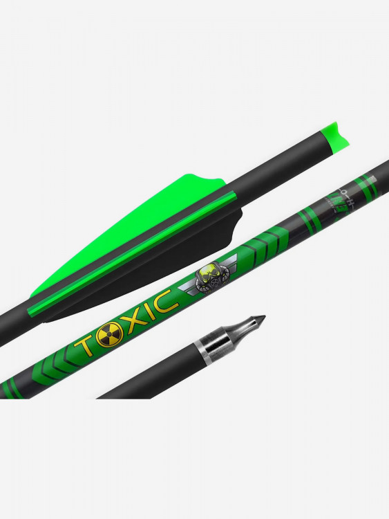 Стрела арбалетная микс карбон Centershot Toxic 20" Half Moon Nock