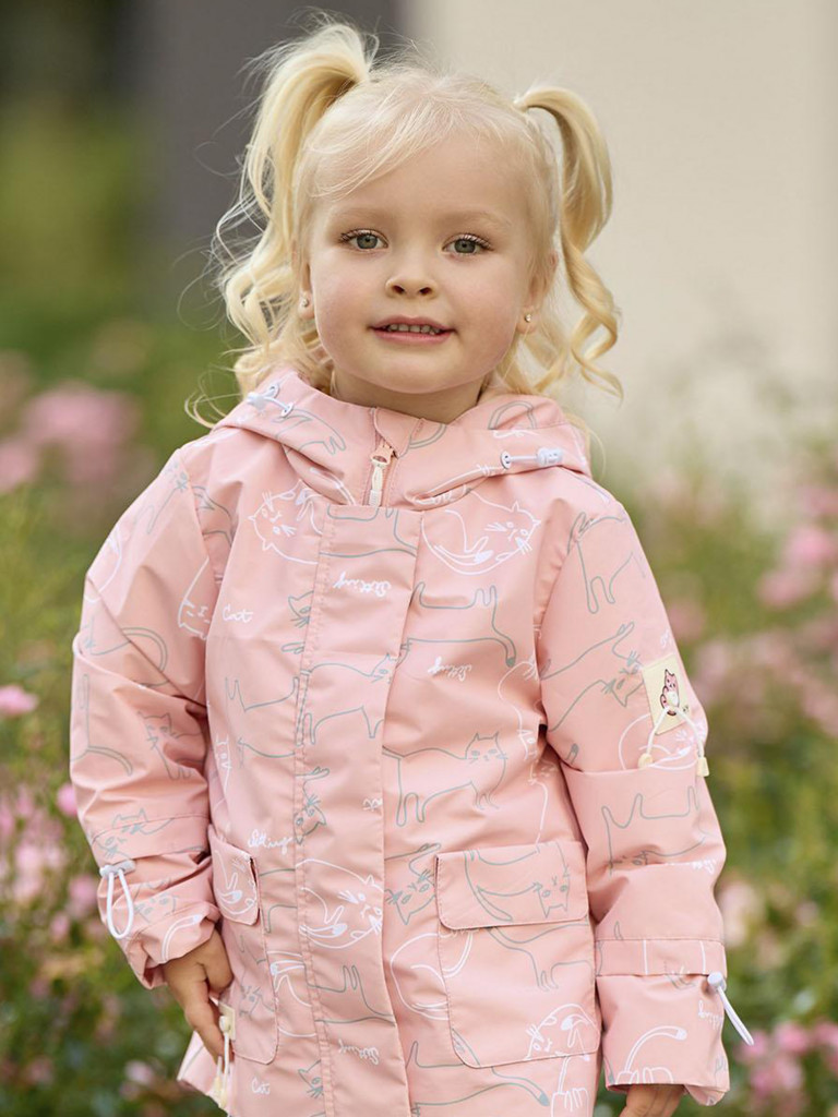 Парка для девочки batik Тора принт розовый