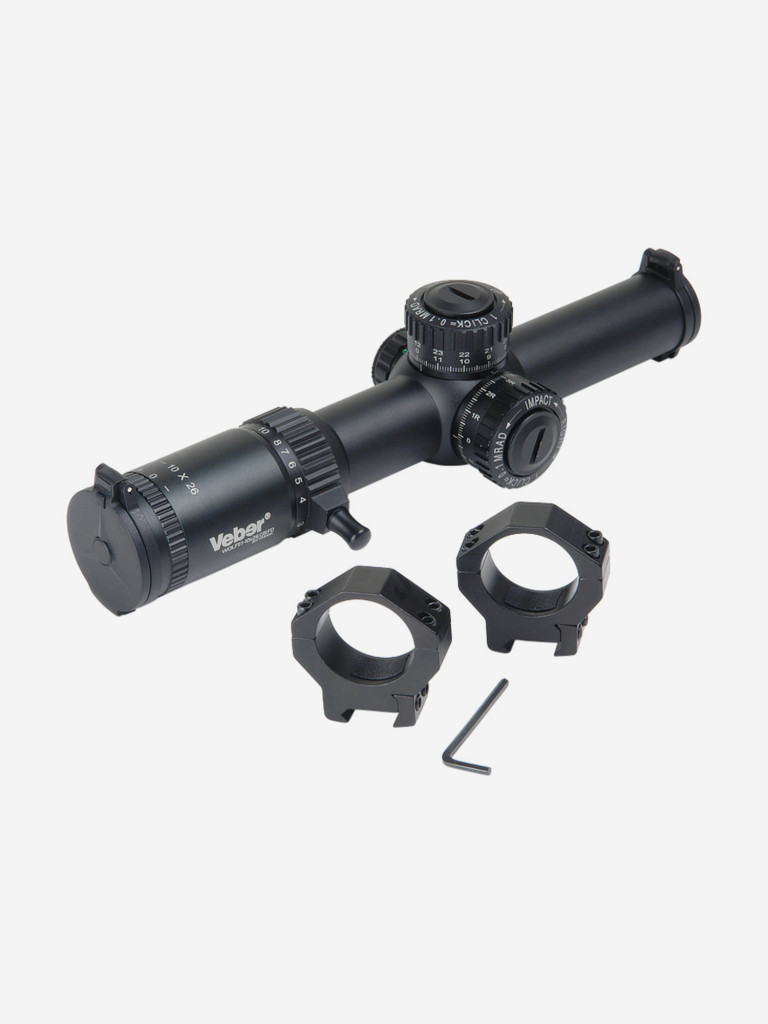 Прицел оптический Veber Wolf II 1-10х26 GB FD Загонник