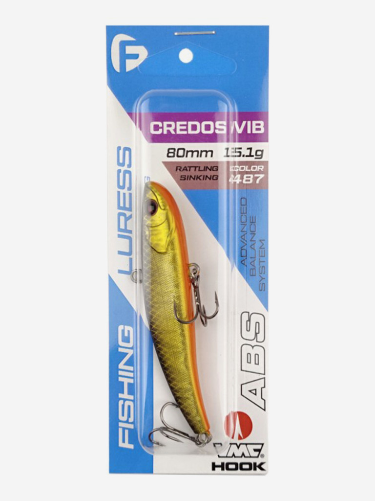 Воблер F-FISHING Credos Vib 80S 80мм 15.1г 487 Тонущий