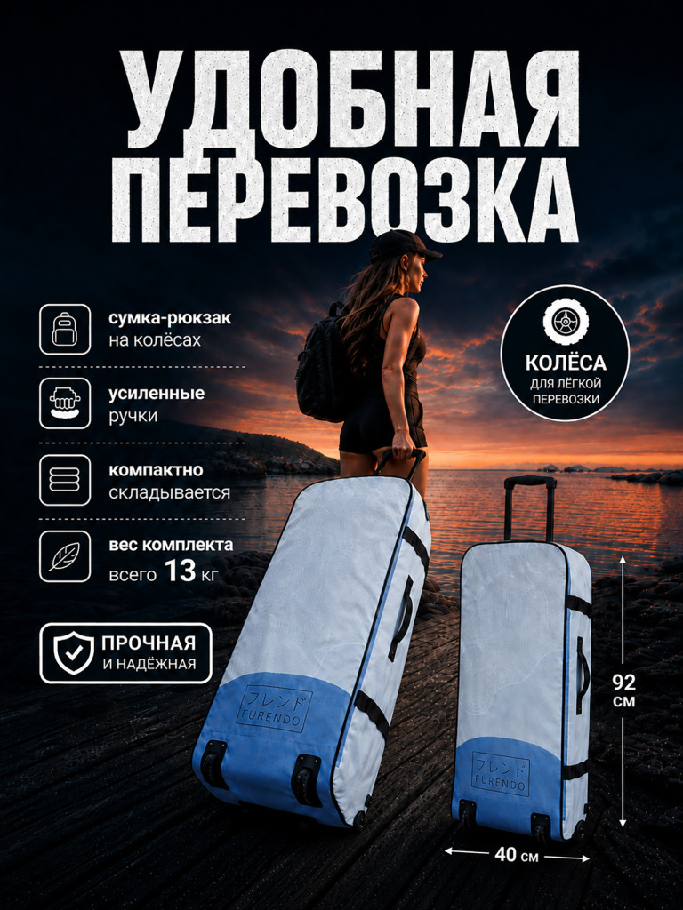 Sup-доска Furendo Cat 10,6', 320х81х15 см