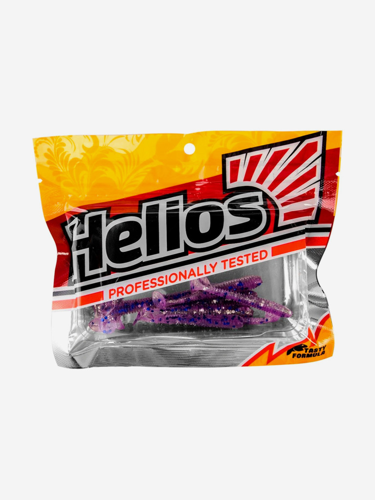 Мягкая приманка Helios Liny Catcher, 2,35'' / 6 см, Silver Sparkles & Fio, 12 шт (HS-5-036)