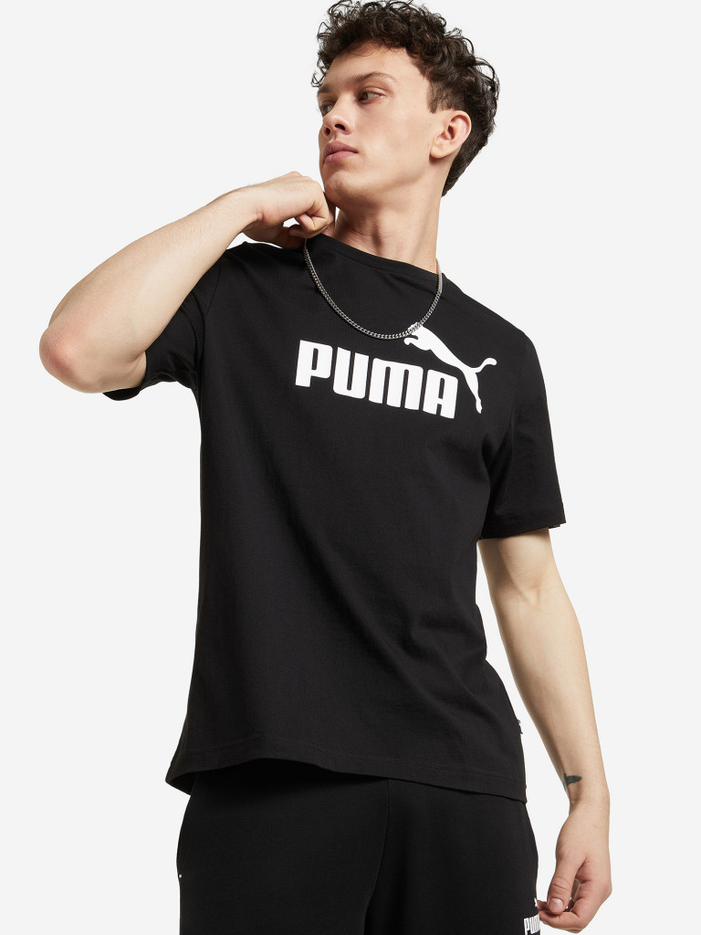 Футболка мужская PUMA ESS Logo черный цвет — купить за 1539 руб. со скидкой  30 %, отзывы в интернет-магазине Спортмастер