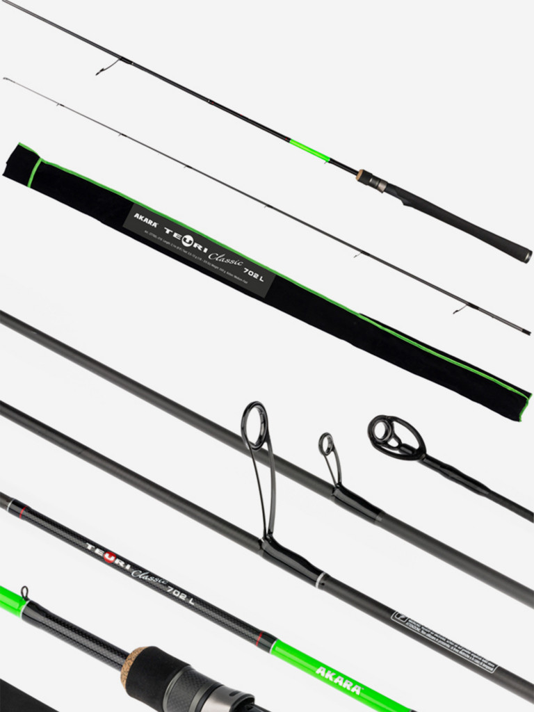 Спиннинг штекерный углеволоконный 2 колена Akara Teuri Classic L802 TX-30 (3,5-12) 2,44 м