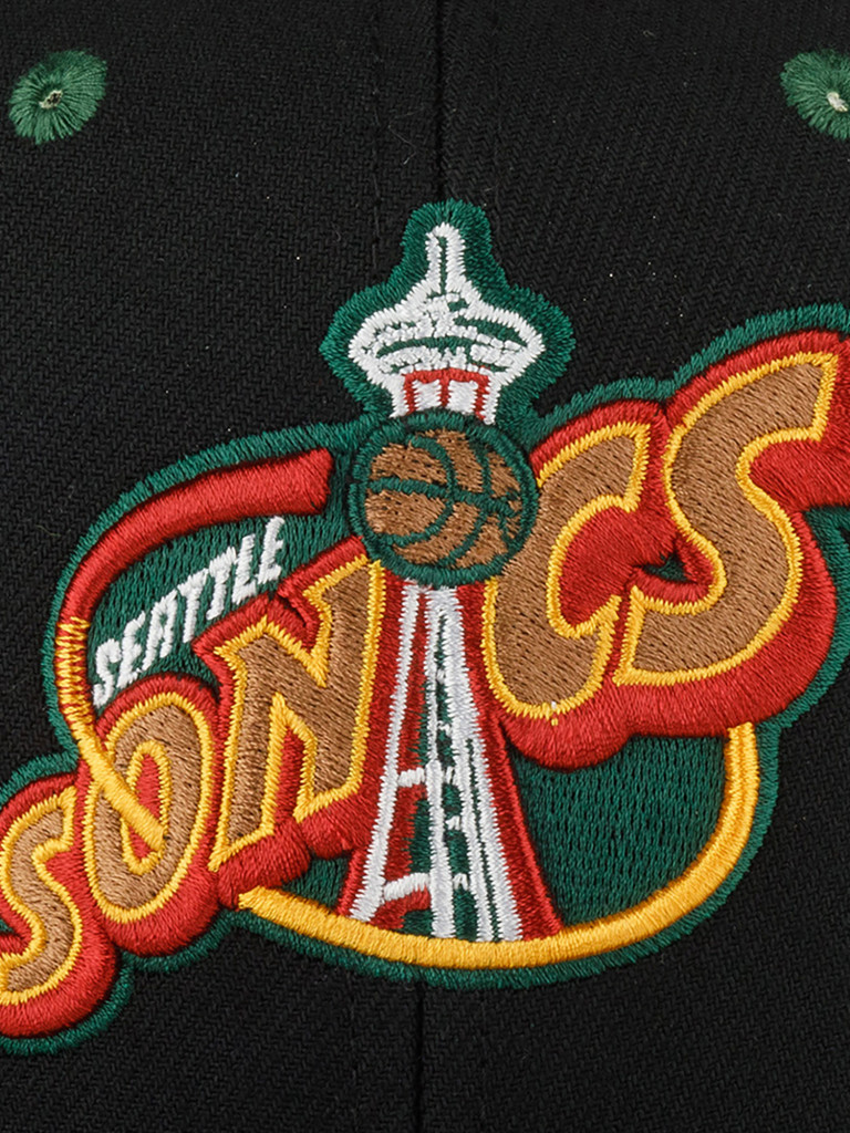Бейсболка MITCHELL NESS HHSS6729-SSUYYPPPBLCK Seattle Supersonics NBA (черный)
