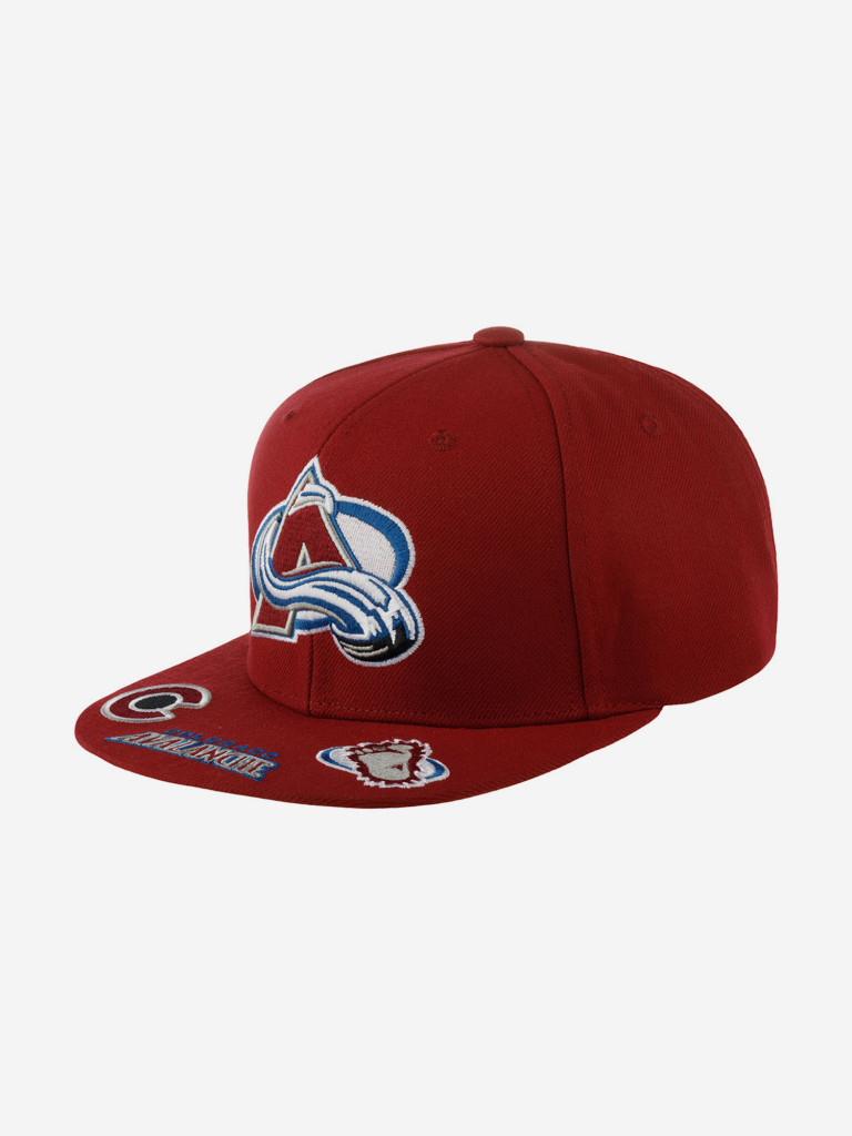 Бейсболка с прямым козырьком MITCHELL NESS 6HSSSH22089-CAVMARO Colorado Avalanche NHL (малиновый)