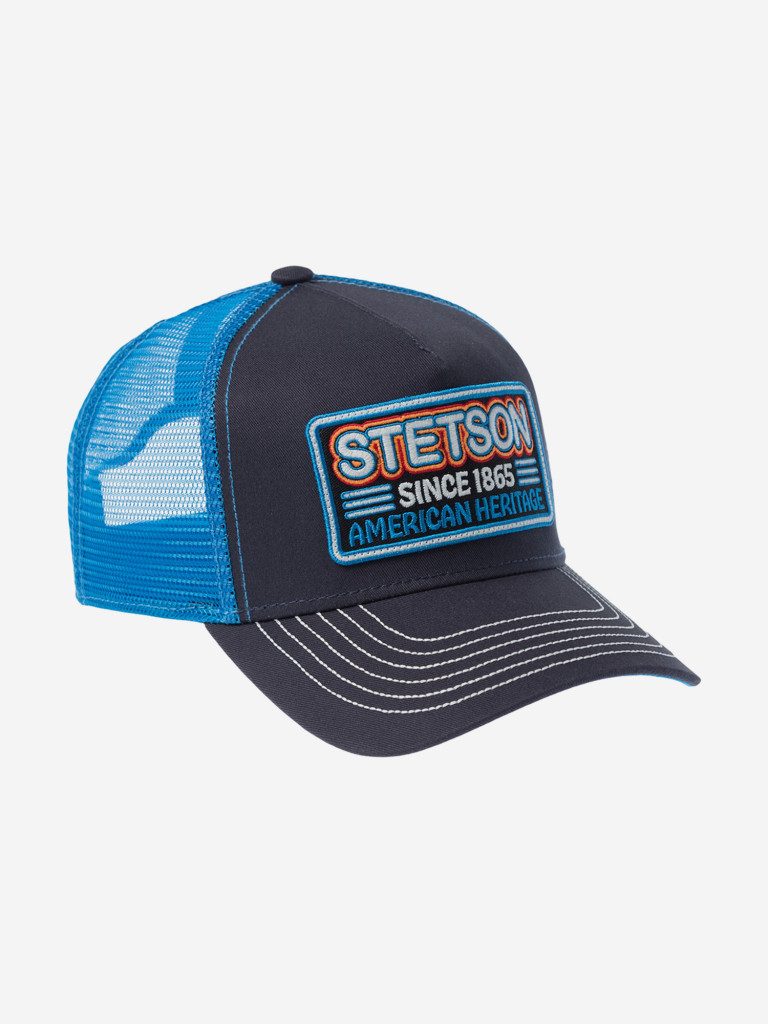 Бейсболка с сеточкой STETSON 7761182 TRUCKER CAP GLOW IN THE DARK (синий)