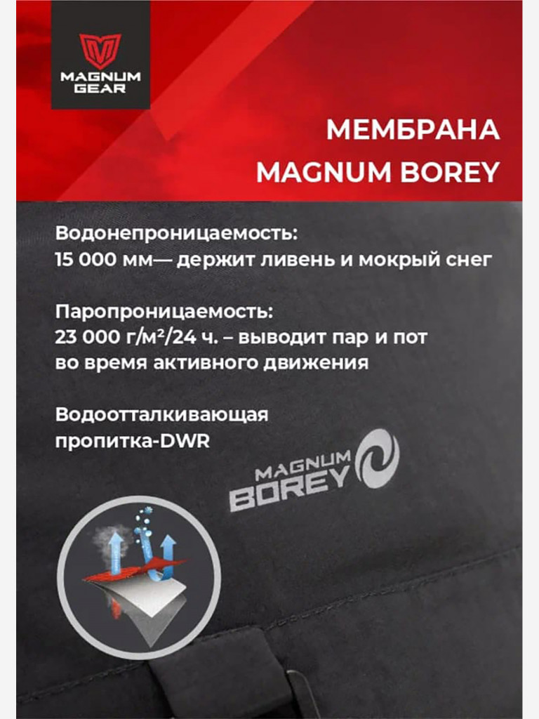 Костюм мужской MAGNUM GEAR EXTREME 2 -50°С красный/черный