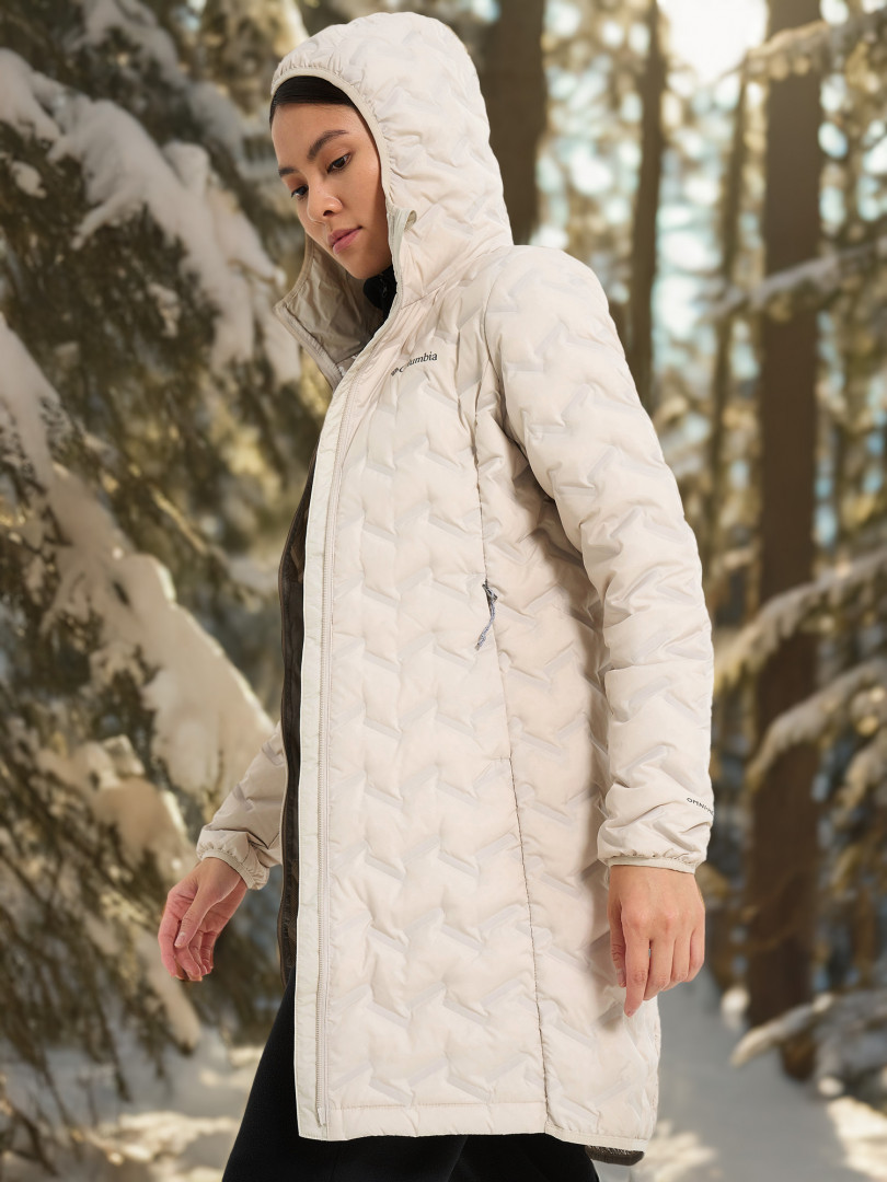 Пуховик женский Columbia Delta Ridge II Long Down Jacket Бежевый 18999₽