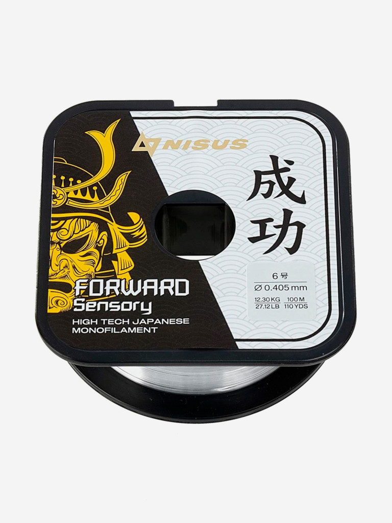 Леска для рыбалки Nisus FORWARD Sensory Nylon 0,405мм, 100м, 12,3кг, прозрачный