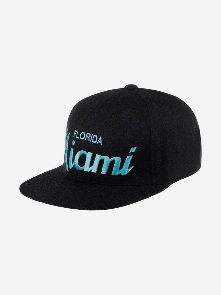 Бейсболка с прямым козырьком HOOD 100-MWL001-FL001-FT Miami II, FL (черный)