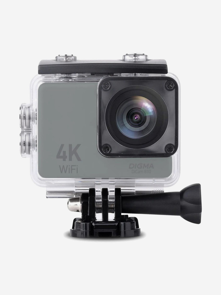 Экшн-камера DIGMA DiCam 810 4K, WiFi, серый, dc810