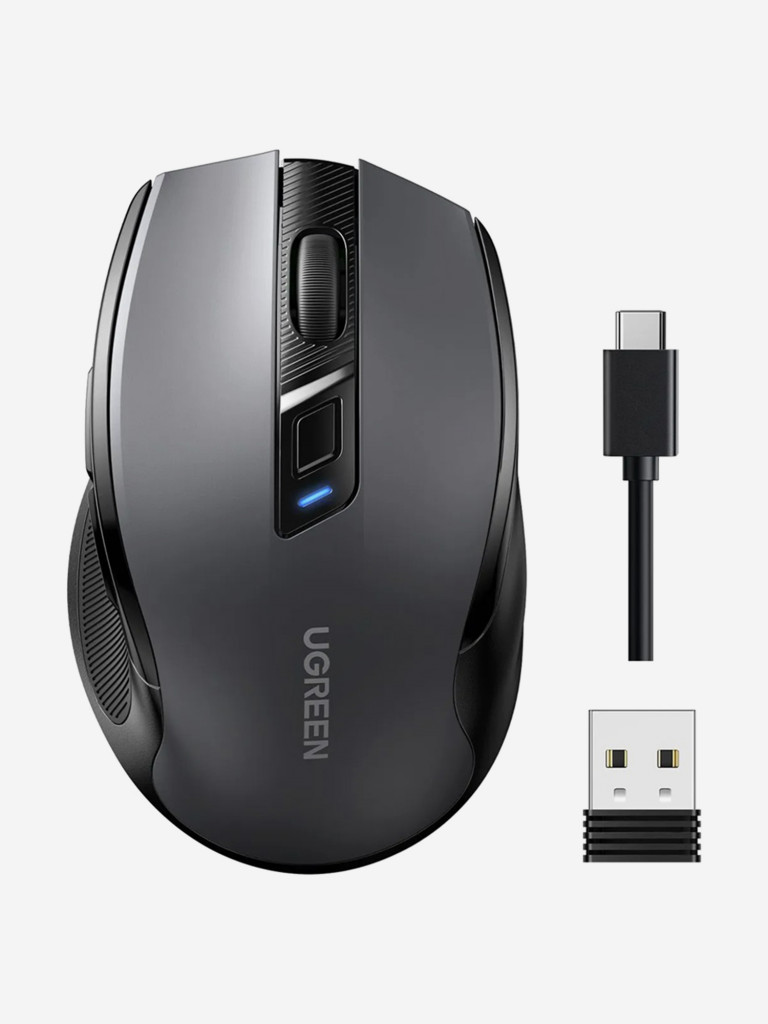 Мышка компьютерная беспроводная UGREEN MU006S (85082) Ergonomic Wireless 4000DPI 2.4G&BT Mouse