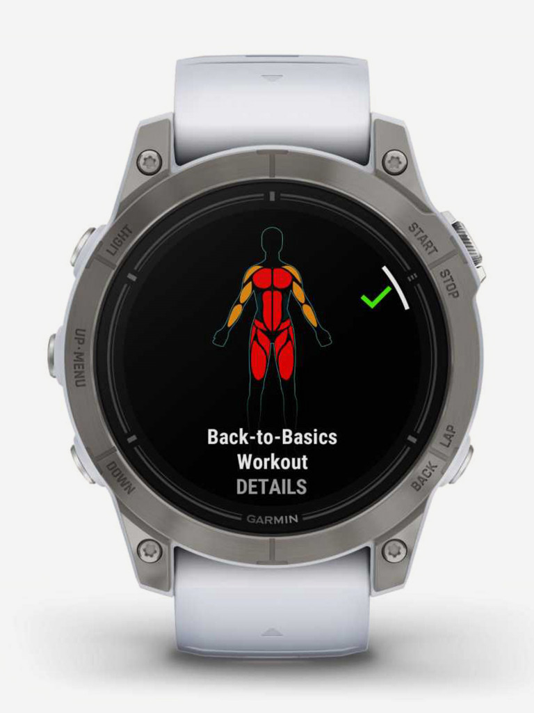 Спортивные часы Garmin EPIX PRO (Gen 2) Sapphire Edition 47 мм, титановый, белый DLC, белый ремешок