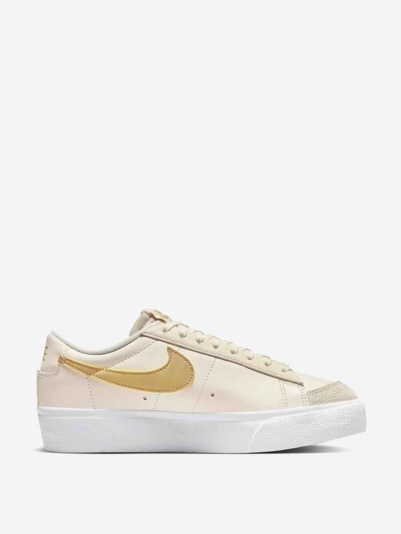 фото Кеды женские nike blazer low platform, бежевый