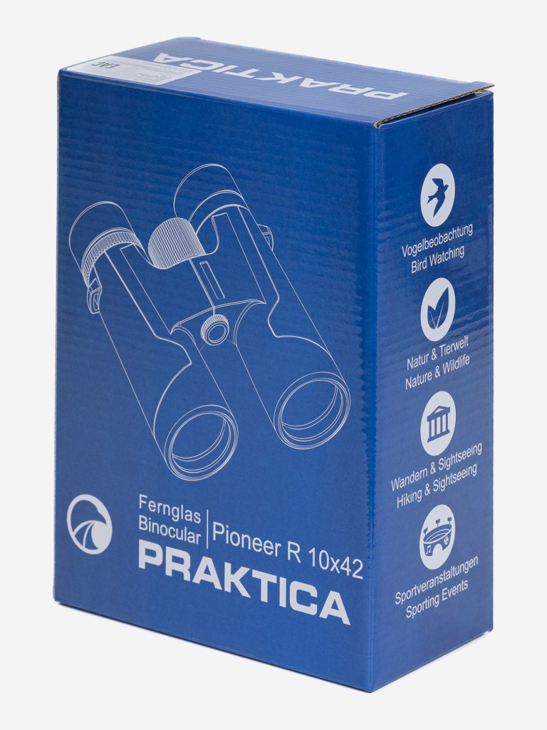 Бинокль Praktica Pioneer R 10x42, водозащищенный, серый