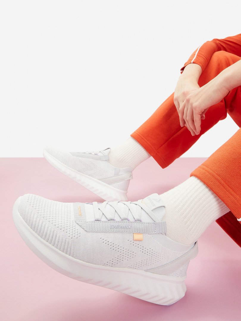 фото Кроссовки женские demix bitcrazy knit, белый