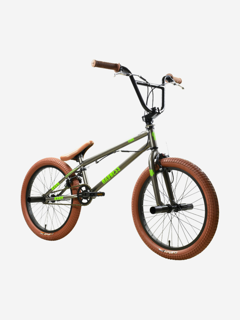 Велосипед подростковый Stark Madness BMX 2 графит/зеленый неон/песочный