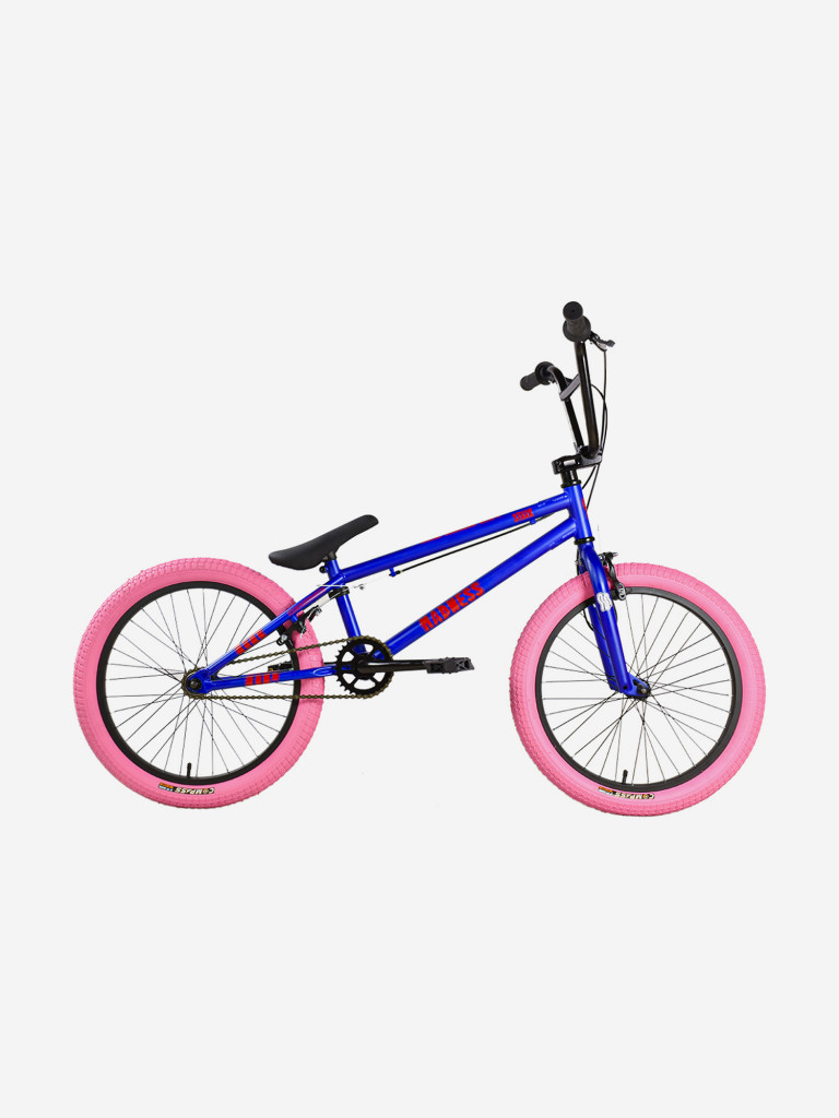 Велосипед подростковый Stark Madness BMX 1 ярко-синий/красный/светлый розовый