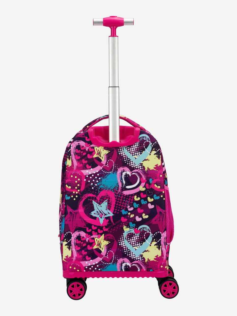 Чемодан детский BEYOND TIME D11 Сердечки на темном фоне розовый