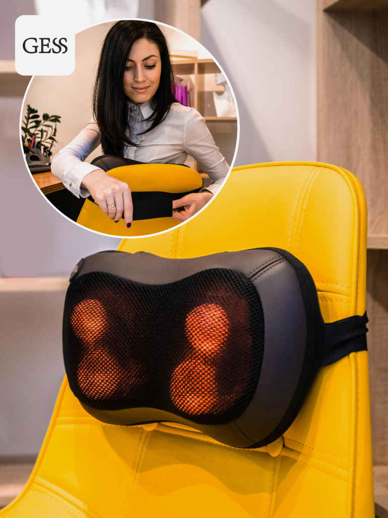 Массажная подушка GESS uShiatsu Plus, беспроводная