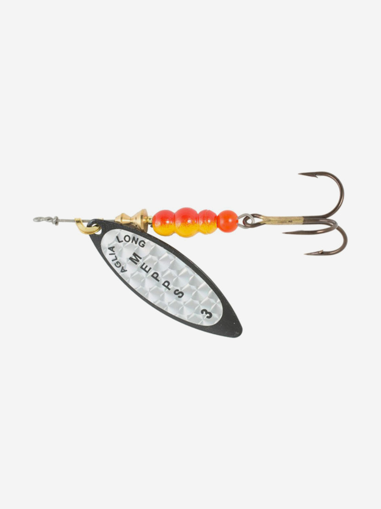 Блесна для рыбалки вертушка Mepps AGLIA LONG RAINBO, 3, Black, комплект из 5 штук