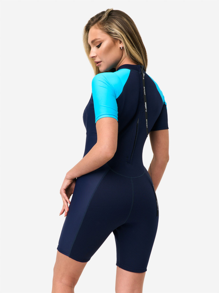 Гидрокостюм неопреновый 2мм женский SARGAN SPORT с боковыми вставками из лайкры синий