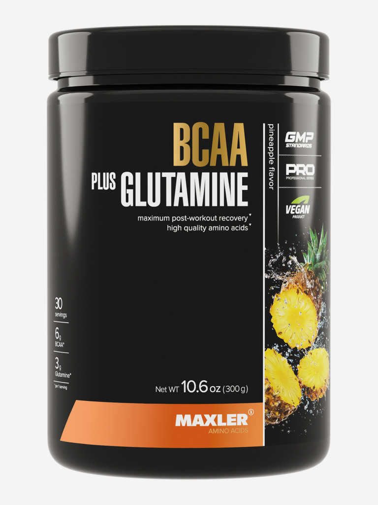 Комплекс аминокислот BCAA + Глютамин Maxler, порошок, 300 г - Ананас