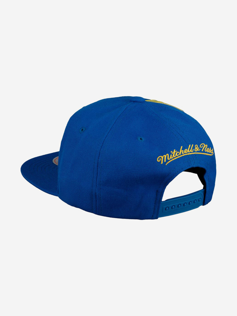 Бейсболка с прямым козырьком MITCHELL NESS HHSS2991-GSWYYPPPBLUE Golden State Warriors NBA