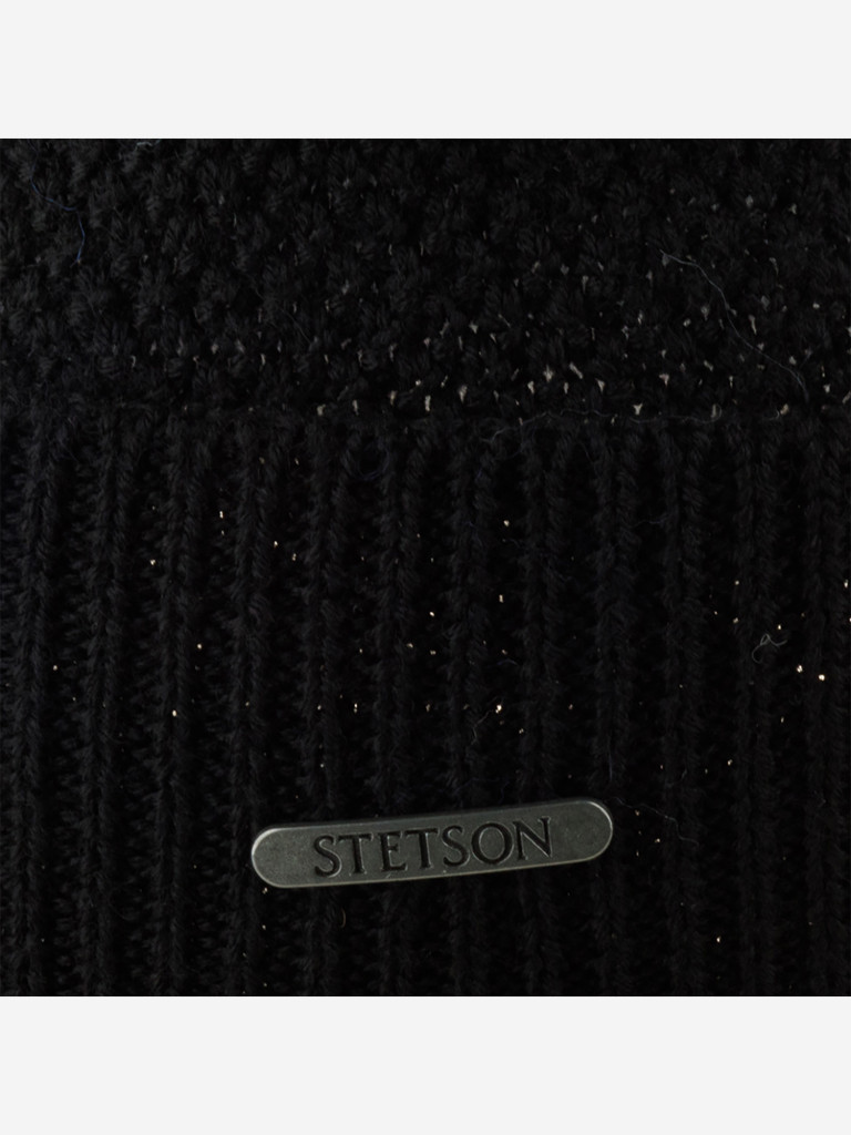Шапка с отворотом STETSON 8599396 BEANIE MERINO WOOL (черный)