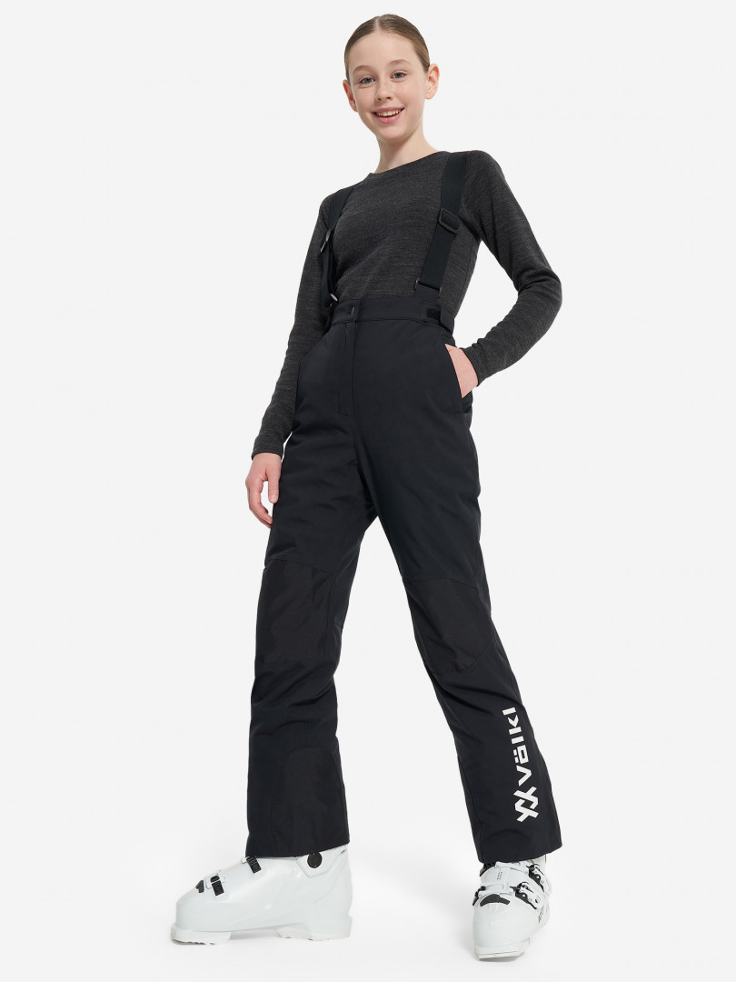 Брюки утепленные для девочек Volkl, Черный