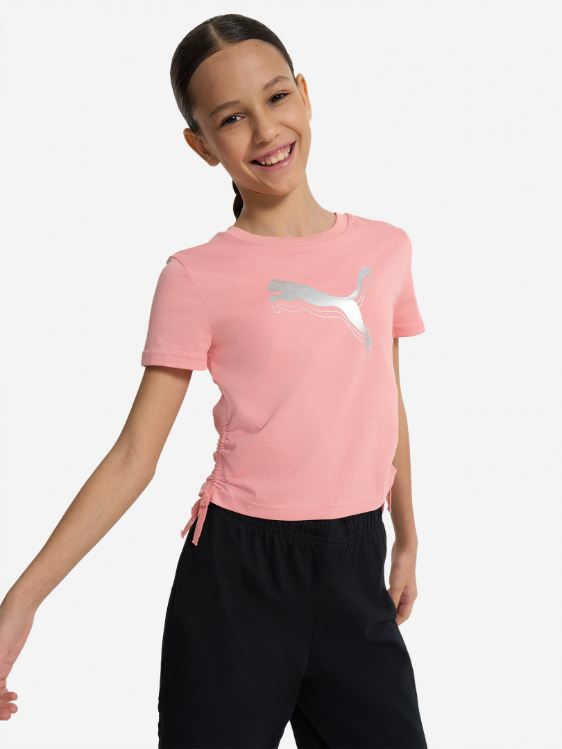 Футболка для девочек PUMA Metallic Knotted Розовый 1499₽