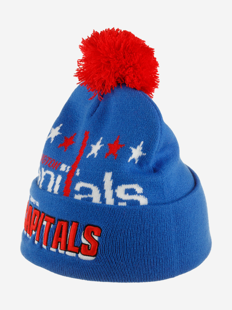 Шапка с помпоном MITCHELL NESS KTPCDX22016-WCABLUE Washington Capitals NHL (синий)