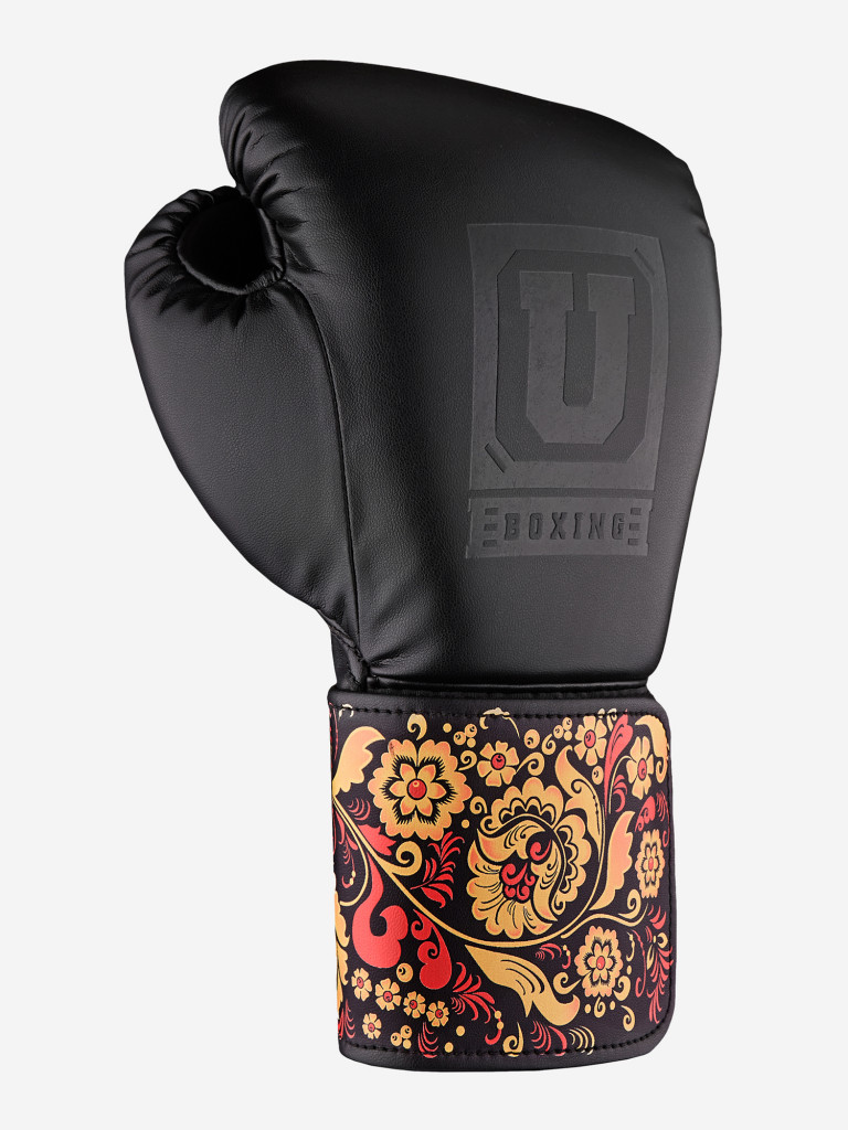 Тренировочные перчатки на липучке ULTIMATUM BOXING GEN7PRO-HTN KHOKHLOMA BLACK