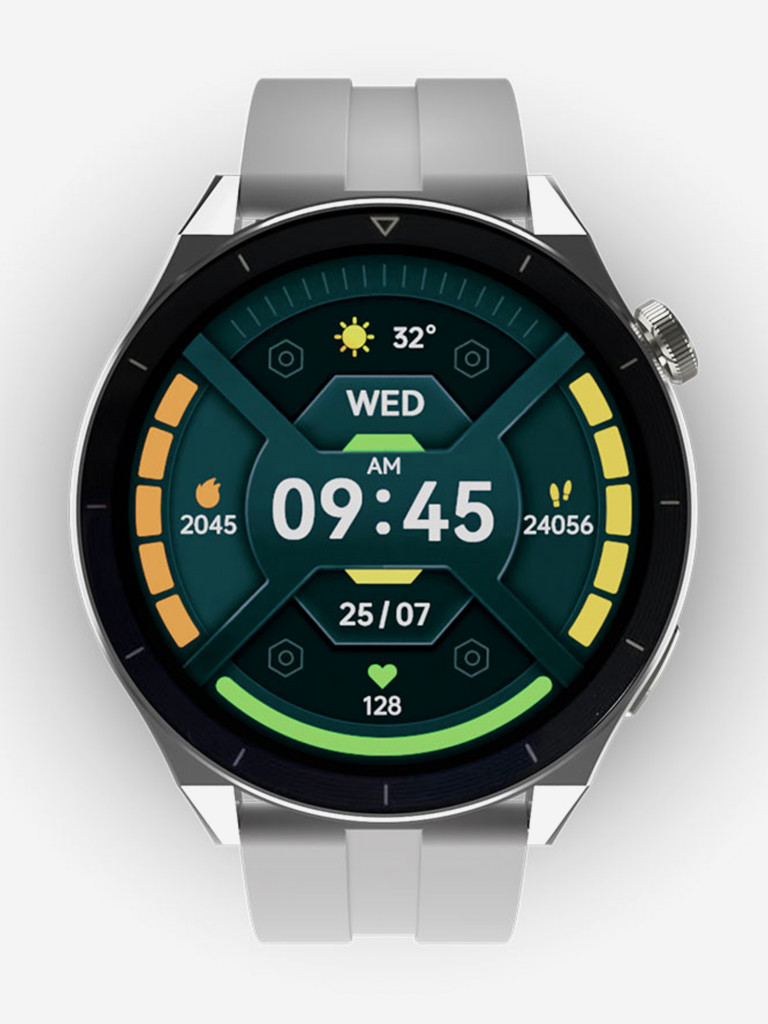 Умные наручные смарт часы CGWatch Round, фитнес браслет для женщин и мужчин CaseGuru