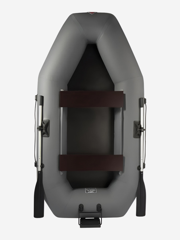 Лодка ПВХ надувная под мотор YUKONA 260 GT двухместная для рыбалки гребная серая