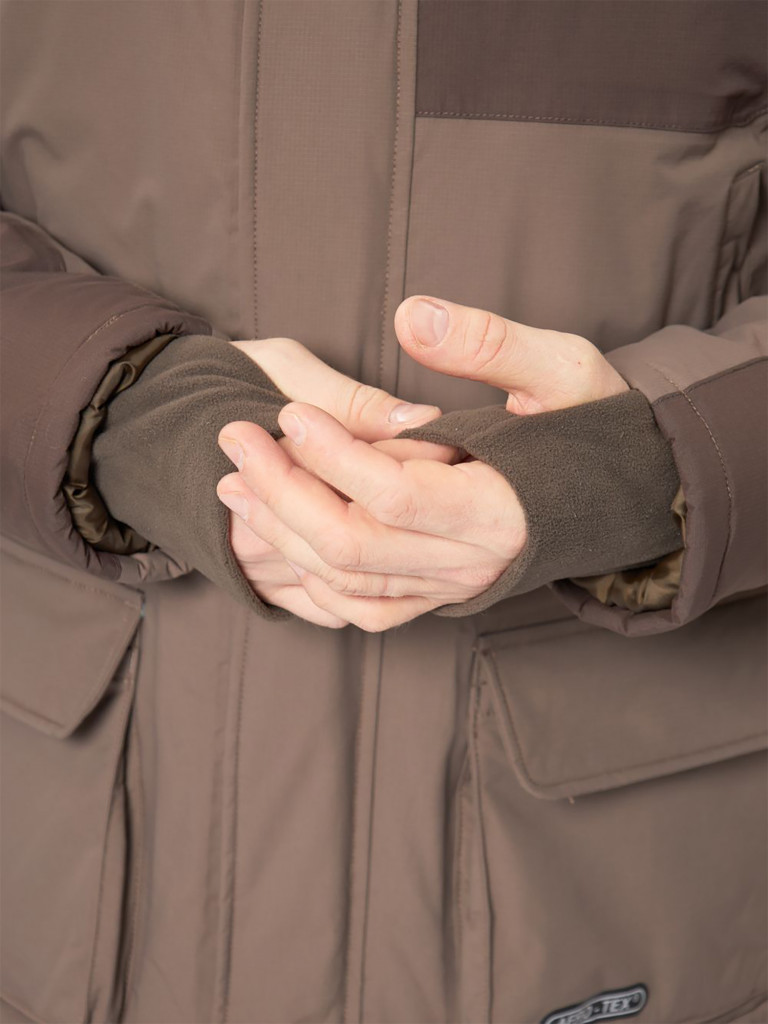 Костюм зимний Alaskan Russian Mission FS хаки/коричневый (куртка+полукомбинезон) для рыбалки и охоты