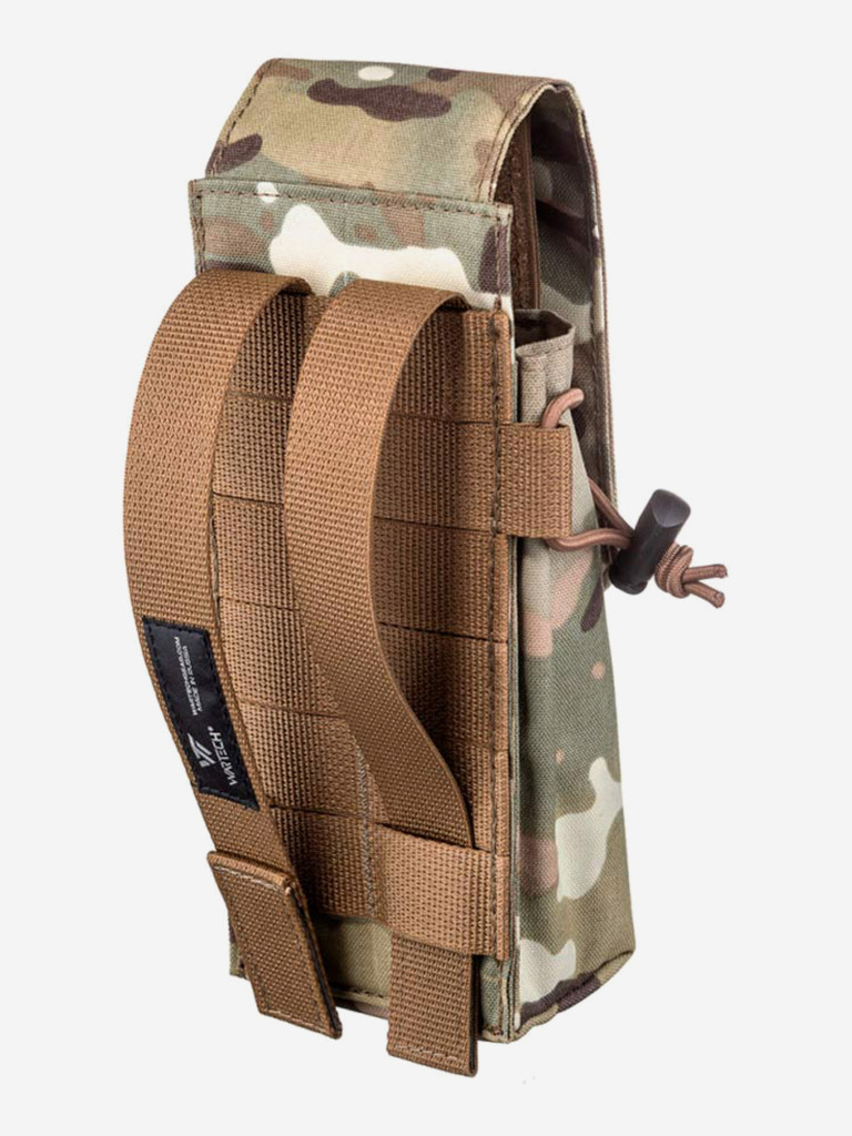 Подсумок тактический Wartech MP-125 под 2 магазина АК, клапан на липучке, мультикам