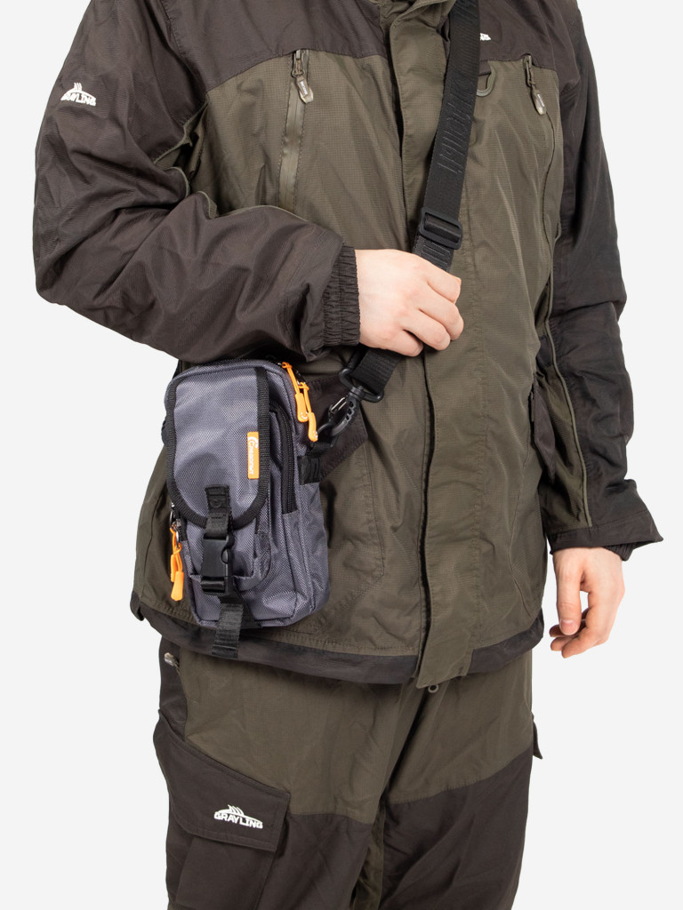 Сумка рыболовная Следопыт Street Fishing MultiLock V-Pouch, 22х12,5х8 см, цвет серый.