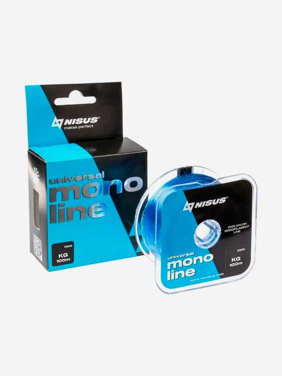 Леска для рыбалки Nisus MONOLINE Nylon 0,35мм, 100м, 11,1кг, голубой