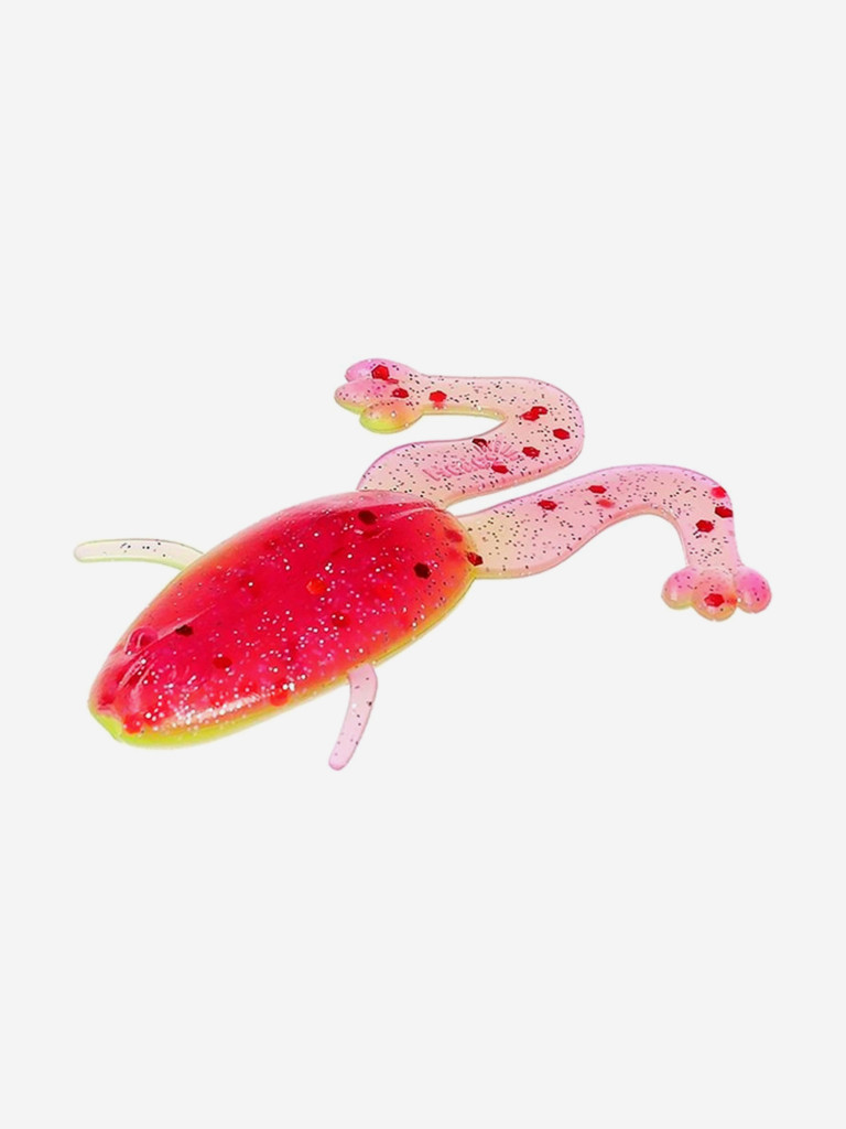 Мягкая приманка лягушка Helios Crazy Frog, 3,55" / 9,0 см, Fio & Acid lemon, 4 штуки (HS-23-027)