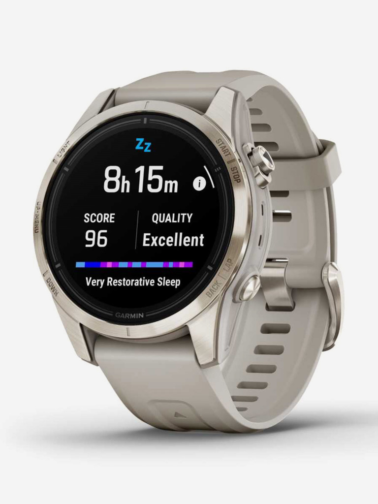 Спортивные часы Garmin EPIX PRO (Gen 2) Sapphire Edition 42 мм, золотистый корпус со светло-песочным ремешком