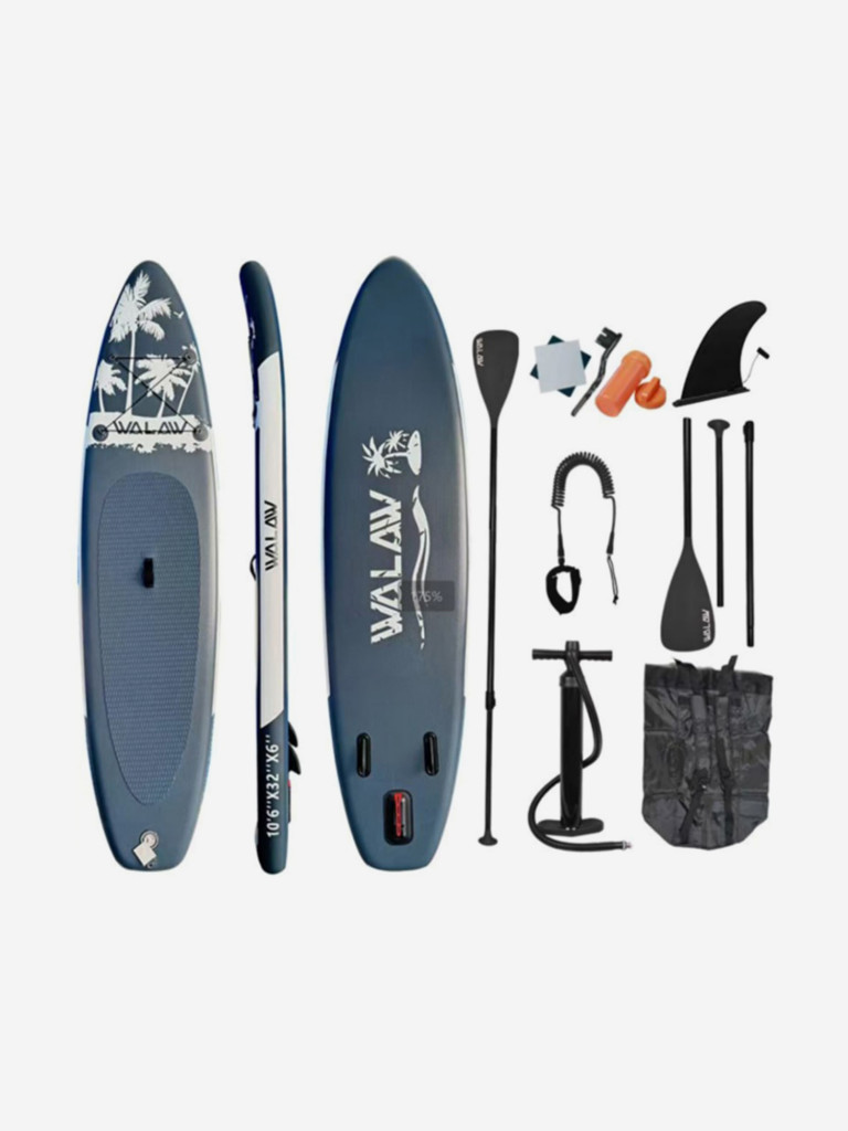 SUP-доска Walaw Grey 320*81*15,полный комплект