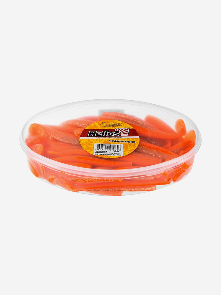 Мягкая приманка Helios Trofey, 5,5'' / 14 см, Orange & Sparkles, 50 шт (HS-25-022-N)