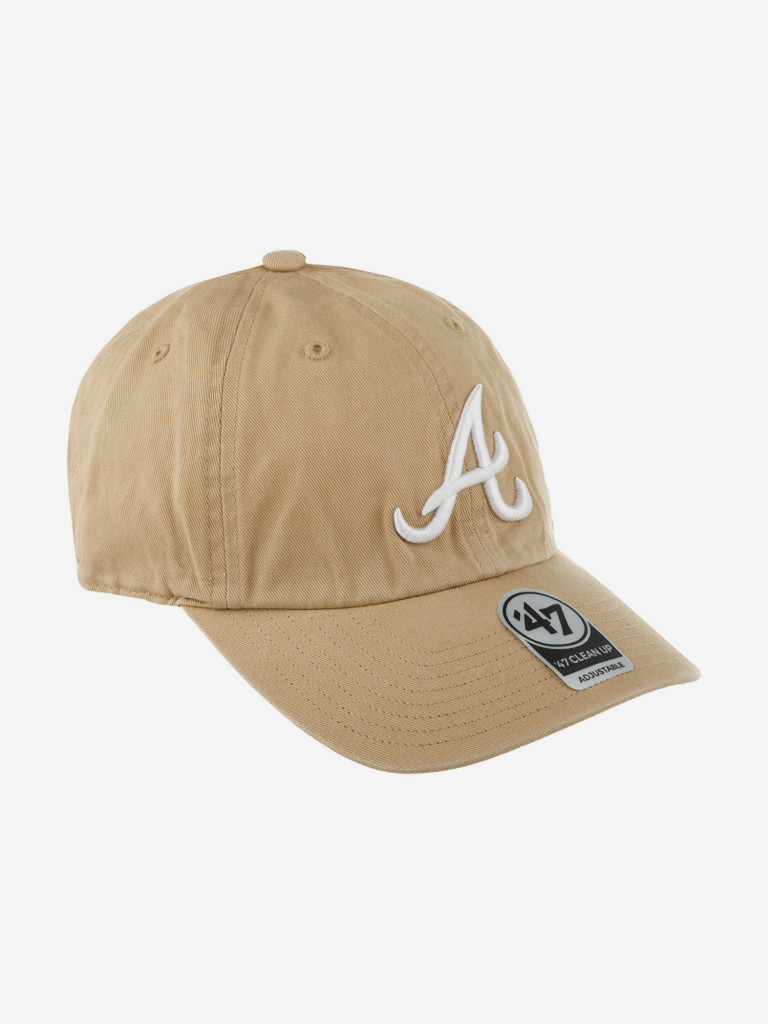 Бейсболка 47 BRAND B-NLRGW01GWS-KH Atlanta Braves MLB (бежевый)