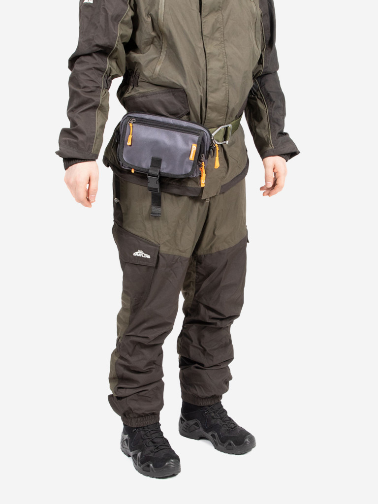 Сумка рыболовная Следопыт Street Fishing MultiLock S-Pouch, 13,5х22х8 см, цвет серый.