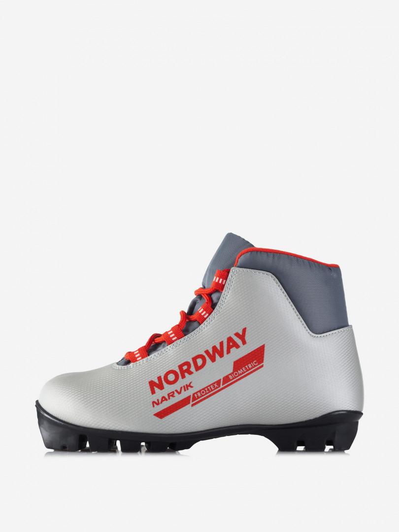 фото Ботинки для беговых лыж детские nordway narvik, красный