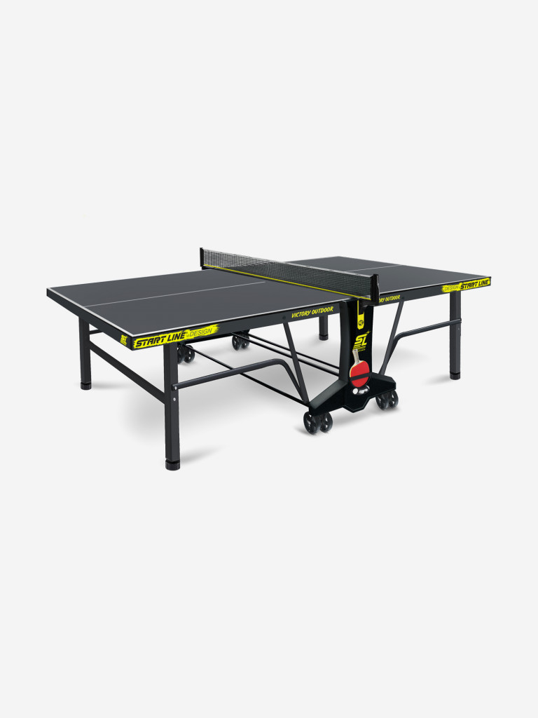 Стол теннисный Start Line VICTORY DESIGN 6 Всепогодный , для улицы, с колесами, сеткой
